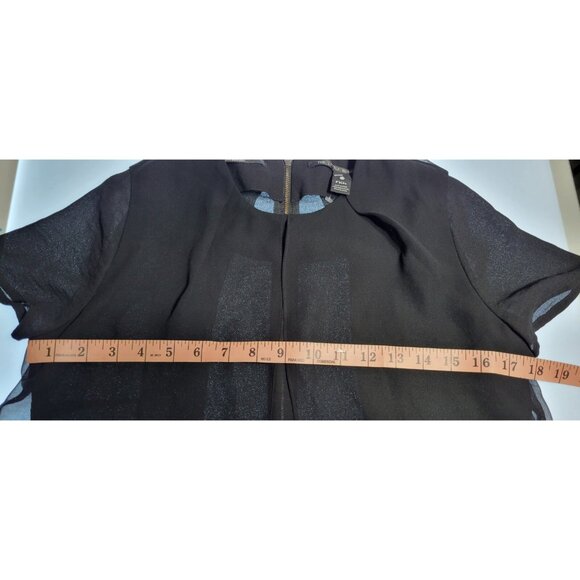 SCOTCH & SODA Maison Black Dress Size 4 Petite The Little Black Dress Midi - Picture 10 of 16